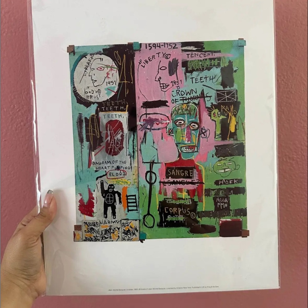 In Italian, 1983 Jean-Michel Basquiat Print